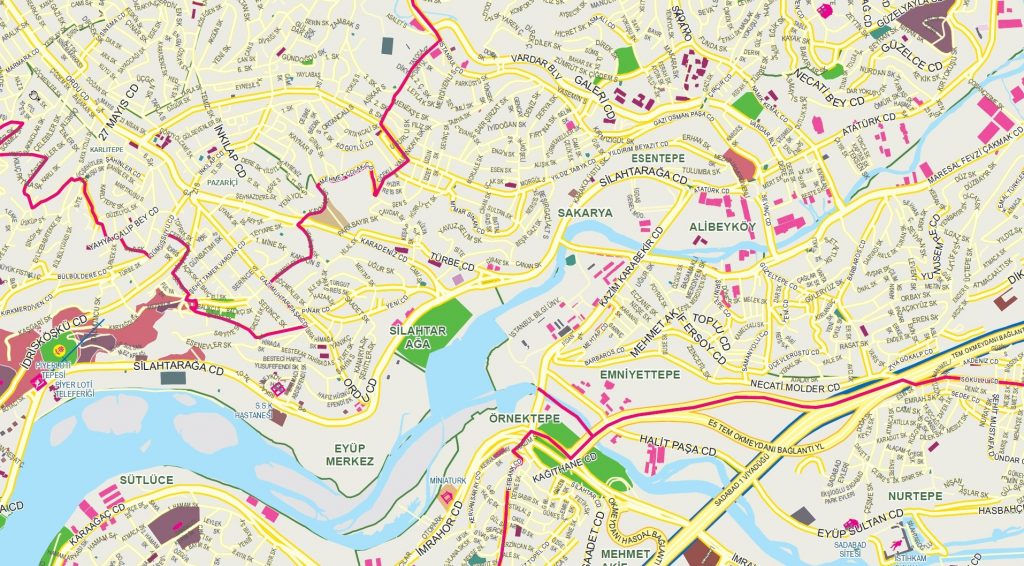 Kent haritası 1:18.000